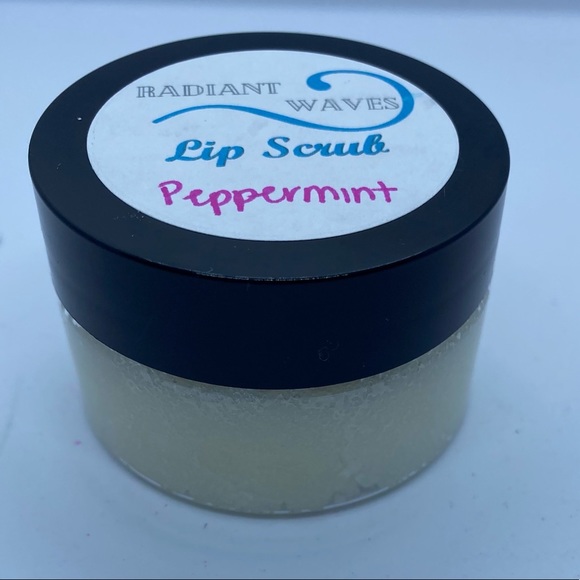 Set of 3 hand crafted 1oz peppermint lip scrub by Radiant Waves - Picture 3 of 6